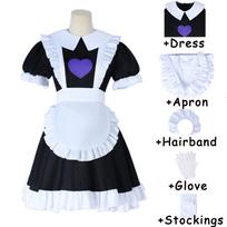 Jax tarnaitės suknelė Cosplay kostiumas Tarnaitės uniforma suaugusiems Nuostabus skaitmeninis cirkas Anime vaidmenų žaidimas Helovino vakarėlio apranga mergaitėms XS white