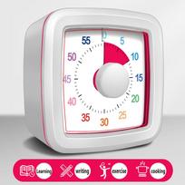 Square Visual Timer for Kids & Adults 60-Minute Silent Time Management Timer for Learning Writing Cooking Classroom & Home Use gray