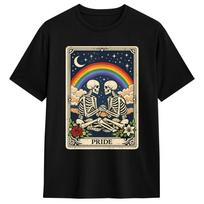 Unisex Unisexs T Shirt Lgbt Tarot Card Lgbtq Skeleton Lesbian Queer Ally Gay Pride T Shirts Harajuku Summer Tee Shirt Cotton Tops S