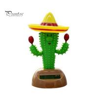Non-slip Car Ornament Base Solar Cactus Swinging Figure, Powered Dance Plant for Dashboard Desk Dynamic Toy Shelf, Funny Bouncing Home Office žalia