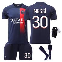 Futbolo marškinėliai 23-24 Paris Namų 30 Messi Futbolo marškinėliai Size 16 mėlyna