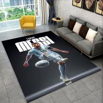 Futbolo Ožys M-Messi Sportinis Neslystantis Kilimas Svetainei, Miegamajam, Žaidimų Kambariui, Minkštas Kilimas Grindų Kilimėlis Namų Dekoro Kilimas Vaikų Kambariui 80x120cm gray