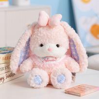 Kawaii Bear / Rabbit Plush Toys Adorable Bunny Dolls Stuffed Hug Pillow Soft Animal Cushion Girls Kids Birthday Christmas Gifts 21cm gray