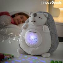 Ežiukas pliušinis su baltuoju triukšmu ir naktine lempute Spikey - InnovaGoods - Juodas - Vienas dydis juoda