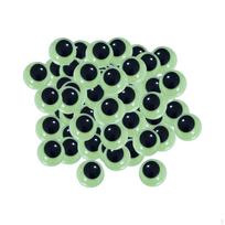 Glow in The Dark Eyes Googly Wiggle Sticker Paste on Round Movable Self Sticky for Soft 8mm 100pcs beige