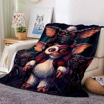 1 vnt. Gremlins Gizmo pledas, minkštas flanelis, jaukus visais sezonais poliesteris, puikiai tinka namams, biurui 80cmx120cm brown