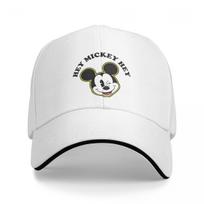 Unisex Mickey And Minnie Wedding Kiss Hearts Trucker Hat Retro Versatile Baseball Cap Fit All Size One Size white