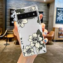 Flower Phone Case For Google Pixel 9 Pro XL 8 7 6 Pro 8A 7A 6A 5 4 5A 4A 3A XL 5G Silicone Shockproof Soft TPU Clear Cover Pixel 4A black