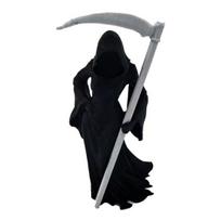 Gothic Female Grim Reaper Statue with Sickle 3D Printed Black Robe Queen Figurine Mysterious Sculpture for Home Office Desk Bookshelf Decor black