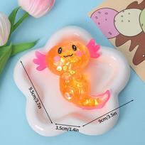 Squishy Salamander Glitter Fidget Gift Stress Relief Ball Soft Squishy Balls Birthday Party Decompression Favor Home Ornament orange