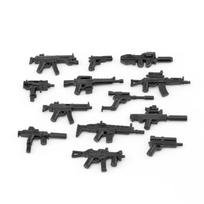 Army WWII Soldier Figure Armaments Brick Playset Gatling M2 Heavy Machine Aviation Gun NSV Bullet Chain Mortar ZB53 Toys  Playsetss T12 gray