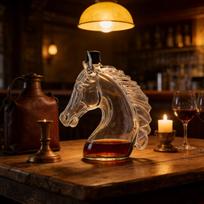 Whiskey Decanter 350ml Horse Head Shape Bar Tool Glass Whiskey Wine Decanter Bottle for Father Men Husband Dad Boyfriend Him China Mainland brown
