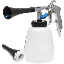 Auto Pneumatic Tornado Car Interior Cleaning Gun Cyclone Dust Blower Handheld High Pressure Air Duster with Brush for Car Care black