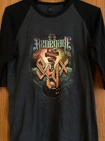 Styx - “Renegade” - 2018 North America Tour -Blue Baseball Shirt -3/4 Sleeves -L S black