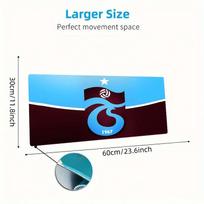 Trabzonspor Mouse Pad, Large Gaming Desk Mat, Non-slip XXL Mousepad for Laptop & Tablet, Mini PC Playmat with Stitched Edges 30cmx60cm(11.8x23.6inch) blue