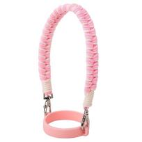 Silicone Ring Water Bottle Lanyard Stretchable Water Bottle Handle Strap Water Cup Holder  Walking violetinė