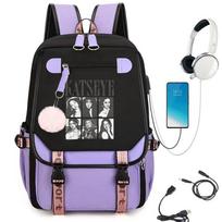 KATSEYE K-pop Girl Group Print Backpack Large Capacity Laptop Bag 15.6 Inch Water-Resistant Student Bookbag 60123-4 Number 1