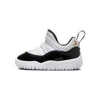 Air Jordan 11 Retro Little Flex TD Dėkingumas / Lemiamas momentas Kūdikių sportbačiai Balta Juoda Metalinė-Auksinė BQ7102-170 26 black