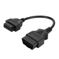 OBD 16Pin 0.3m 0.98ft Male to Female Extension Cable Diagnostic Adapter Connector gray