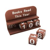 1 Set 3D Printed Reading Tracker Book Read This Year Counter with black