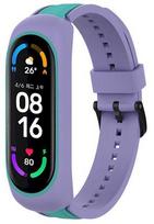 Fusion Accessories Xiaomi Mi Band 3/4/5/6 Green/Purple Dual Color