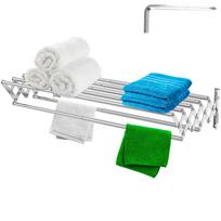 Laundry Drying Rack Collapsible Wall Mounted Clothes Drying Rack Stainless Steel Drying Rack Retractable Towel Drying Rack Space white