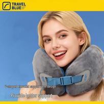 TRAVEL BLUE Memory Foam U-shaped Travel Neck Pillow beige