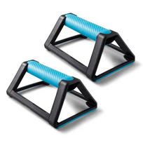Yousheng 2Pcs Push-Up Bar Stand Hold Up to 110kg Ergonomic Anti-slip Home Gym Fitness Strength Training Triangle Plank Push-up Support Grip Handle mėlyna