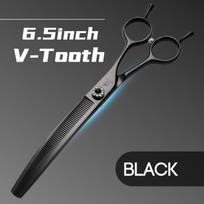 Fenice 7.25 inch professional dog grooming scissors curved chunkers scissors thinning shears for pet hair tijeras tesoura gray