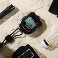 ULTRAK DT495 Skaitmeninis chronometras - 100 ratų atmintis, 3 eilučių ekranas, idealus lengvosios atletikos treniruotėms juoda