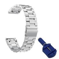 Stainless Steel Watch Strap For Garmin Fenix 8 43MM 47MM 51MM 7 7S 6S 6 6X Pro 5 5X Plus 3HR Wrist Band QuickFit Bracelet Correa 22mm Fenix 8 -47mm sidabras