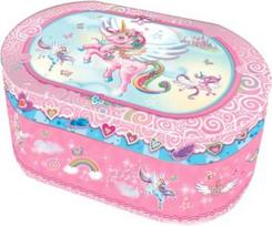 Pulio Pecoware Oval music box - Unicorn