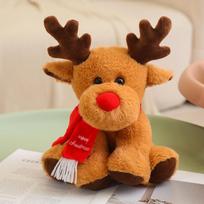 Christmas elk doll plush toy deer doll children's company soothing rag doll Christmas gift 30cm（0.18kg） orange