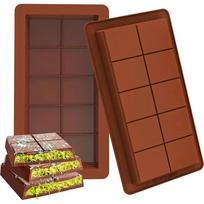 Chocolate bar mold silicone, large filling Dubai pistachio deep bar mold kit 1-inch thick large package, ideal for making homema brown