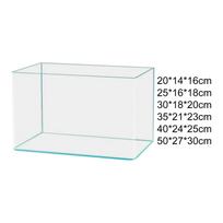 Clear Tank Decor Easy to Clean Modern Decorative Elegant Betta Fish Tank Aquarium for Bedroom Apartment 30cmx18cmx20cm white