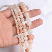 Natural Green Dongling Jade Beads – Round, Loose, Semi-Finished DIY Beading Accessories brown