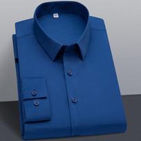 Tamprūs vyriški marškinėliai ilgomis rankovėmis Minkšti patogūs vyriški oficialūs marškiniai be priekinės kišenės S~6XL plius dydis 4XL gray