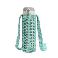 Handmade Water Bottle Carrier Bag Heat Insulated Thermos Cup Sleeve  Water Bottle Accessories smėlis