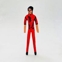 Michaelas Jacksonas Lankstus pliušinis lėlė Lankstus vielos rėmas Pozuojama MJ Abstraktaus žiurkės sausienos lėlė Pop karalius Kolekcionuojamas žaislas Gerbėjo dovana 28cm red