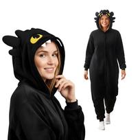 Pajama Onesie Kigurumi Costume Disguise Toothless Xxxl: 195 - 205Cm black
