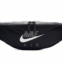 Nike Polyester Crossbody Bag, Fanny Pack Regular Unisex Black Gray Casual CW9263-010 juoda pilka spalva