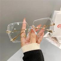 Square Retro Anti Blue Light Glasses Women Metal Frame Glasses Trend Optical Okulary Gafas De Mujer Lentes Y2k skaidri