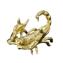 Antiqud Brass Scorpions Figurine Pen Stand Ornament Unique Desk Accessories for Business Professional and Art Lover beige