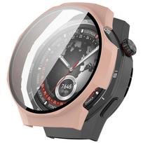 Pilnas apsauginis dėklas Huawei Watch GT 5 pro 46mm, ekrano apsauginis dėklas GT5 pro 46MM dangtelis, PC 2in1 rėmelis + grūdinto stiklo plėvelė For GT 5 pro 46mm gray