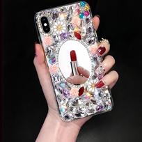 Glitter Rhinestone Phone Case For Honor 400 Lite Pro 200 Smart 90 50 SE 5G Bling Crystal Floral Jeweled Cover Honor 400 rožinė