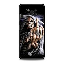 Grim Reaper Skull Skeleton Phone Case For Xiaomi Mi Poco X3 NFC M3 12 12T X4 M4 F4 Pro F3 Note 10 Lite 11 Ultra 10T 5G 9T Cover For Mi 10T Pro 5G black