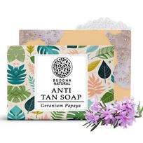 Buddha Natural Tan Removal Natural Soap - 100% Ayush Certified - Cold Pressed Handmade Luxury Butter Soap - Reduce Sun Tanning, DeTan Face & Body - beige