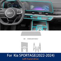 TPU dažų apsauginė plėvelė KIA Sportage NQ5 2022-2024 interjero konsolės įbrėžimams atspari right hand drive black