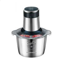 Multifunctional Electric Meat Grinder & Food Processor: Stainless Steel, Dough Kneader, Vegetable Chopper, Pepper & Meat Grinder - New Pure Steel Body + All-Copper Motor gray