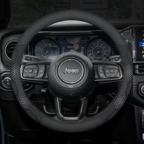 Carbon Fiber Suede Steering Wheel Cover for JEEP SRT Renegade Compass Wrangler Patriot Grand Cherokee Trail Hawk Car Accessories lp1 gray
